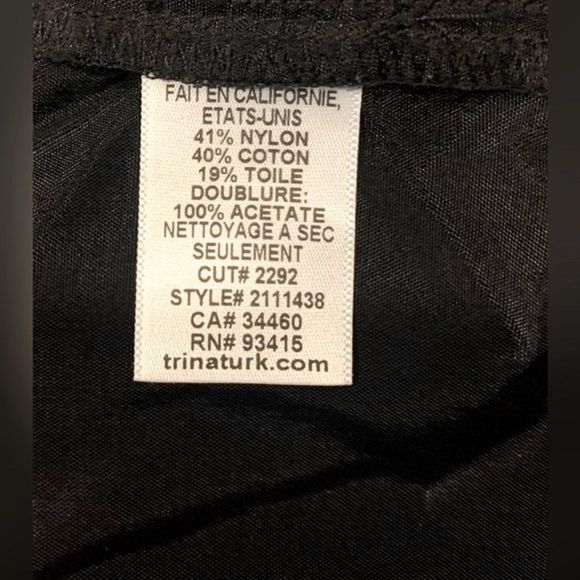 Excellent Condition, Trina Turk "Geralyn" Black Lace Sheath V-Neck Midi, Sz 8 - Picture 6 of 6